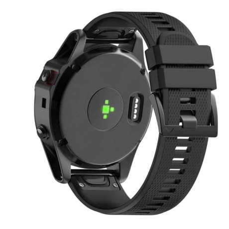 BStrap Silicone Acton remienok na Garmin Fenix 5 / 6 / 6 Pro / 7 / 8 47mm / E, black (SGA001C01) 1