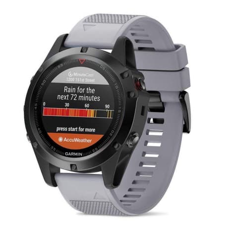 BStrap Silicone Acton remienok na Garmin Fenix 5 / 6 / 6 Pro / 7 / 8 47mm / E, gray (SGA001C05) 1