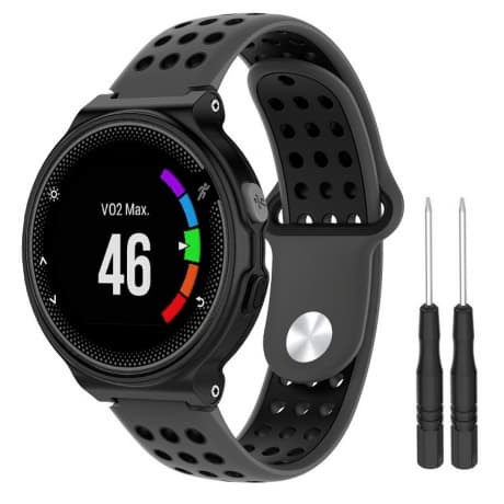 BStrap Silicone Sport remienok na Garmin Forerunner 235, dark gray/black (SGA002C09) 1