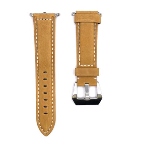 BStrap Leather Lux remienok na Apple Watch 38/40/41mm, silver/brown (SAP011C01) 1