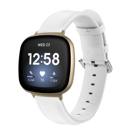 BStrap Leather Lux remienok na Fitbit Versa 3, white (SFI012C02) 1