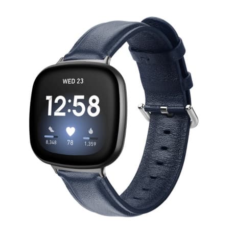 BStrap Leather Lux remienok na Fitbit Versa 3, navy blue (SFI012C04) 1