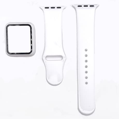 BStrap Silicone remienok s puzdrom na Apple Watch 38mm, white (SAP012C02) 1