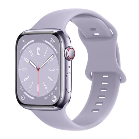 BStrap Smooth Silicone remienok na Apple Watch 42/44/45mm, lavender (SAP014C19) 1