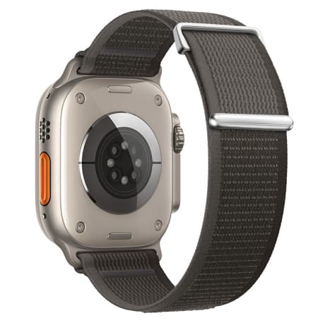 BStrap Velcro Nylon remienok na Apple Watch 38/40/41mm, black gray (SAP016C01) 1