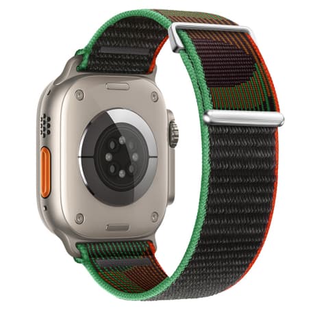 BStrap Velcro Nylon remienok na Apple Watch 38/40/41mm, black unity (SAP016C08) 1