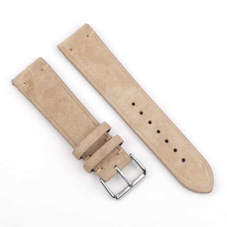 BStrap Suede Leather remienok na Garmin Venu 2S, beige (SGA011C0301) 1