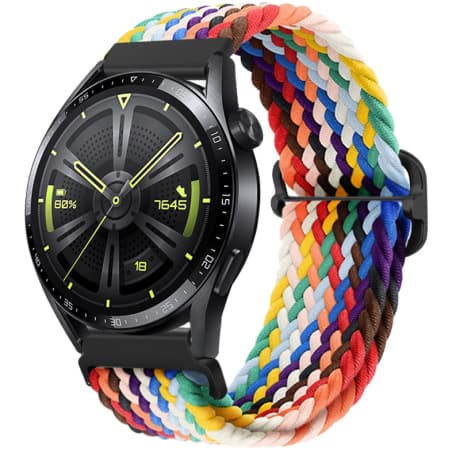 BStrap Elastic Nylon remienok na Garmin Venu 2 Plus, rainbow (SSG024C0209) 1