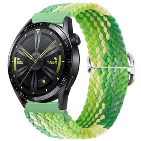 BStrap Elastic Nylon remienok na Garmin Venu 2, lime (SSG025C1007) 1