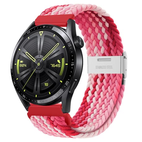 BStrap Elastic Nylon 2 remienok na Garmin Vivoactive 4, strawberry (SSG027C0905) 1