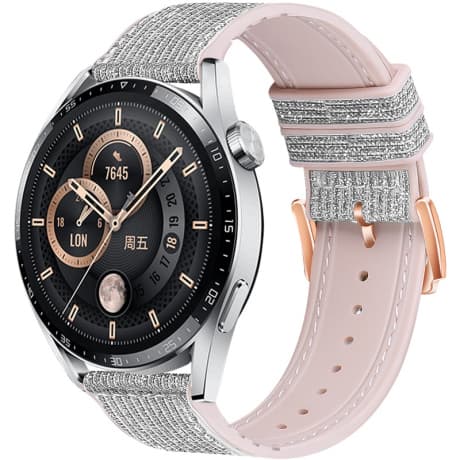 BStrap Glitter remienok na Xiaomi Amazfit GTR Mini, silver 1