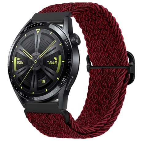 BStrap Braid Nylon remienok na Garmin Vivoactive 5, red black 1