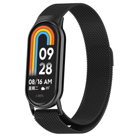 BStrap Milanese remienok na Xiaomi Mi Band 8, black 1