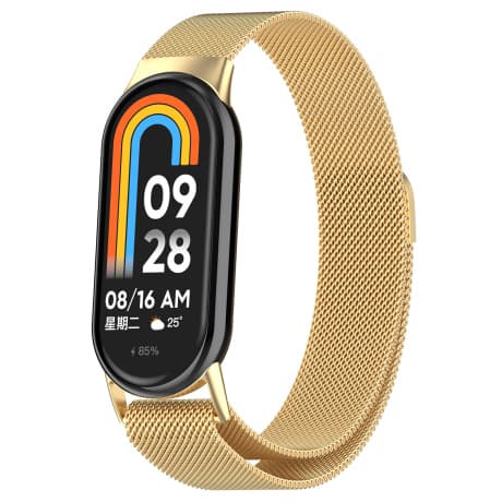 BStrap Milanese remienok na Xiaomi Mi Band 8, gold 1