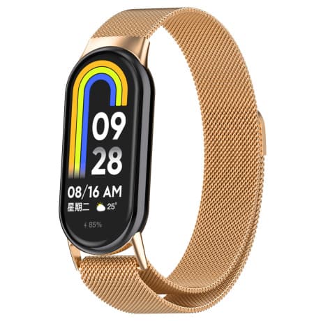 BStrap Milanese remienok na Xiaomi Mi Band 8, rose gold 1