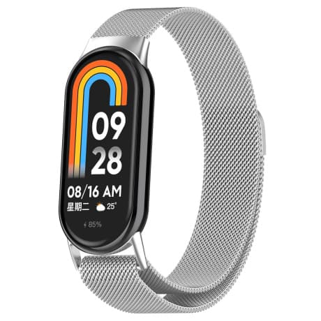 BStrap Milanese remienok na Xiaomi Mi Band 8, silver 1