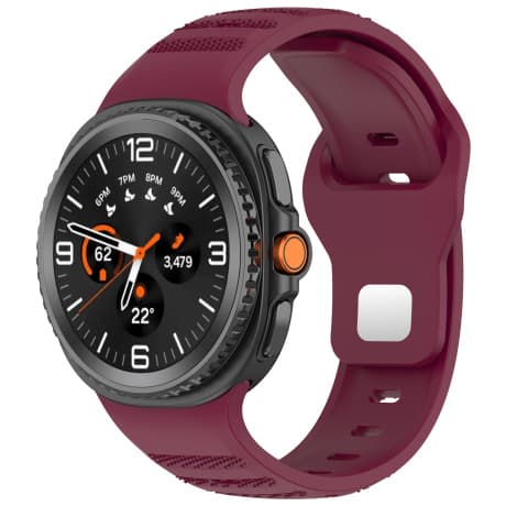 BStrap Silicone Dotline remienok na Samsung Galaxy Watch 8, wine red 1
