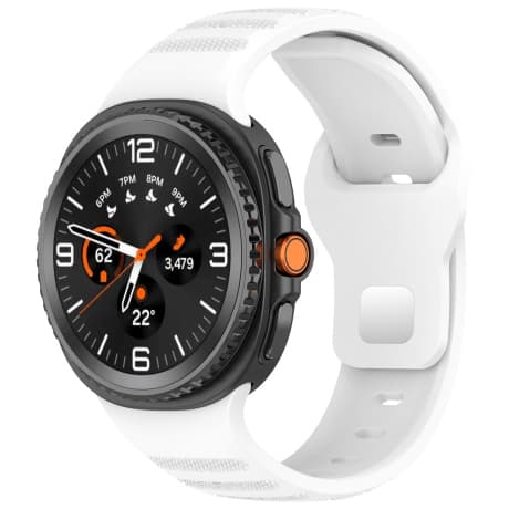BStrap Silicone Dotline remienok na Samsung Galaxy Watch 8, white 1