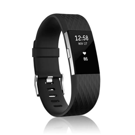 BStrap Silicone Diamond (Small) remienok na Fitbit Charge 2, black (SFI002C16) 1