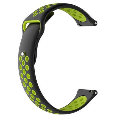 BStrap Silicone Sport remienok na Garmin Vivoactive 5, black/Green 1