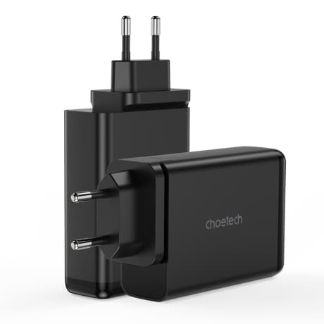 Choetech GaN sieťová nabíjačka 2x USB-C / 2x USB 140W, čierna (PD6005) 1