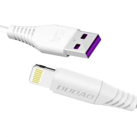 Dudao L2L kábel USB / Lightning 5A 2m, biely (L2L 2m white) 1
