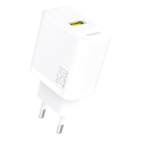 Dudao A27S GaN sieťová nabíjačka USB 25W, biela