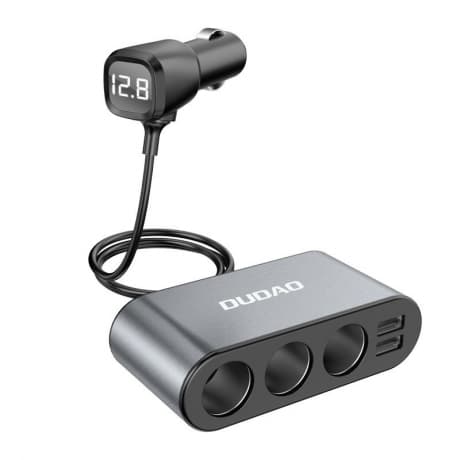 Dudao R1Pro autonabíjačka 2x USB / 3x Splitter, čierna (R1Pro black) 1