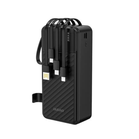 Dudao K11 Max Power Bank 30000mAh + kábel USB / USB-C / Lightning / Micro USB 10W, čierny 1