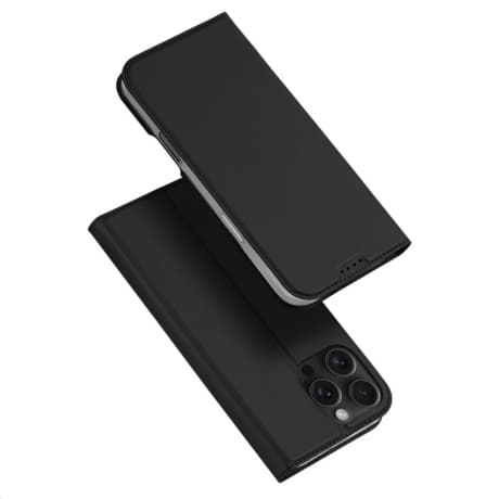 Dux Ducis Skin Pro knižkové puzdro na iPhone 16 Pro, čierne 1