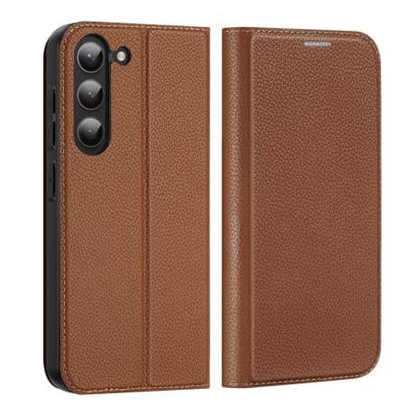 Dux Ducis Skin X2 knižkové kožené puzdro na Samsung Galaxy S23 Plus, hnedé