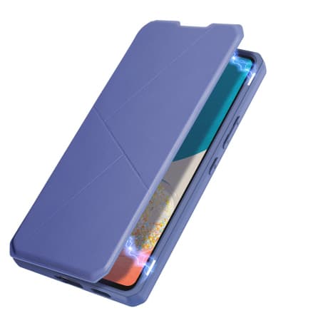 DUX DUCIS Skin X knižkové kožené puzdro na Samsung Galaxy A73, modré 1