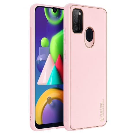 DUX DUCIS Yolo kožený kryt na Samsung Galaxy M30s, ružový 1