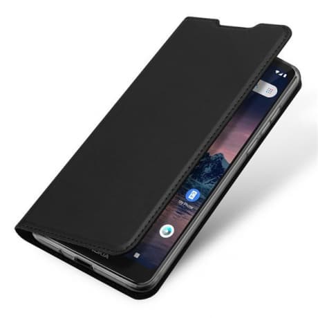 DUX DUCIS Skin Pro knižkové kožené puzdro na Nokia 1.3, čierne 1