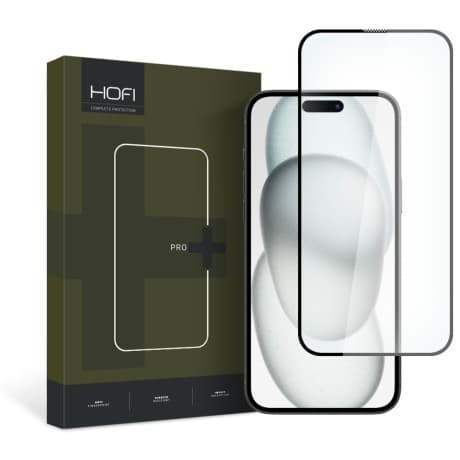 HOFI Glass Pro Full Screen ochranné sklo na iPhone 15, čierne 1