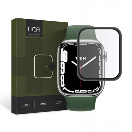 HOFI Hybrid ochranné sklo na Apple Watch 7 / 8 / 9 (45mm), čierne 1