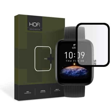 HOFI Hybrid ochranné sklo na Amazfit Bip 3 / 3 Pro, čierne 1