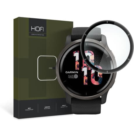 HOFI Hybrid ochranné sklo na Garmin Venu 2, čierne 1