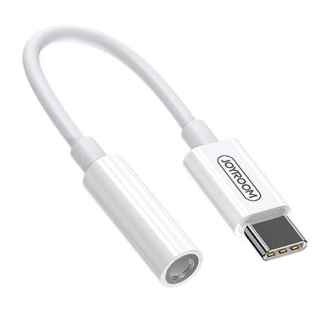 Joyroom Ben Series adaptér 3.5 mm jack / USB-C, biely (SH-C1) 1