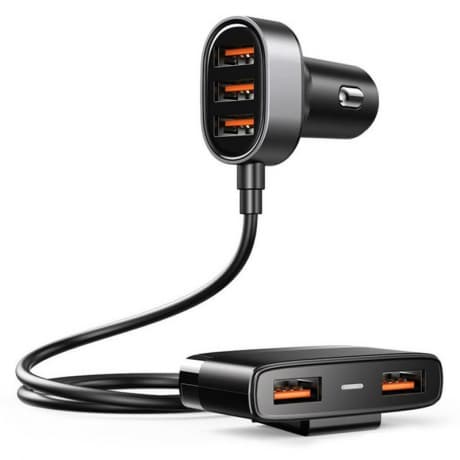 Joyroom Multi Ports autonabíjačka 5x USB 6.2A, čierna (JR-CL03) 1