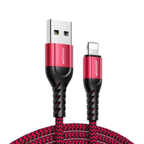 Joyroom N10 3x kábel USB / Lightning 0.25m + 1.2m + 2m, červený 1
