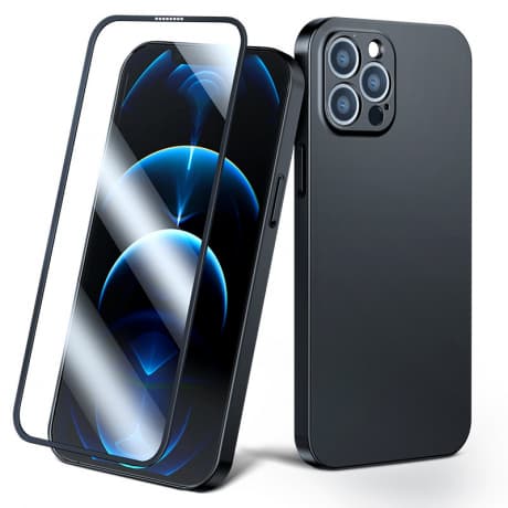 Joyroom 360 Full Coverage kryt na iPhone 13 Pro Max + ochranné sklo, čierny (JR-BP928 black) 1