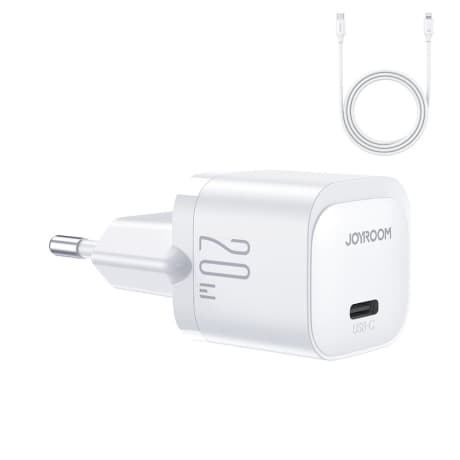 Joyroom JR-TCF02 sieťová nabíjačka 20W + kábel USB-C / Lightning, biela 1