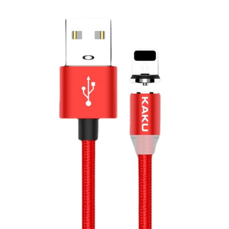 KAKU Magnetic kábel USB / Lightning 3A 1m, červený (KSC-306) 1