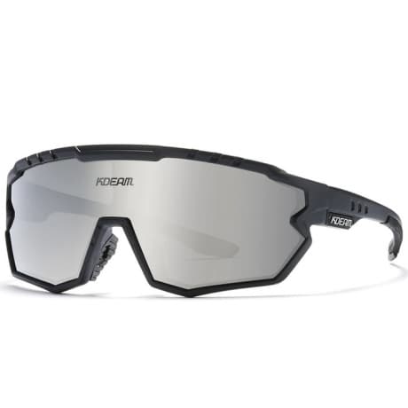 KDEAM Warren 06 cyklistické okuliare, Black / Silver 1