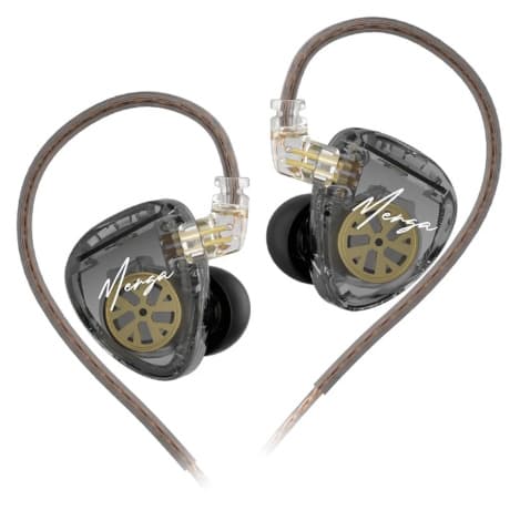 KZ Merga OFC dynamické HiFi slúchadlá do uší, čierne