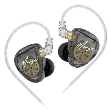 KZ Merga dynamické HiFi slúchadlá do uší, strieborné 1