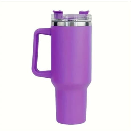 Livefy pohár so slamkou Happycup 1l, tmavo fialový 1