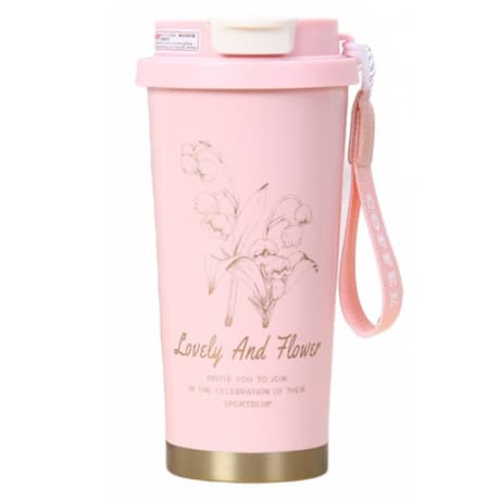Livefy termohrnček Lovely Flower 550ml, ružový 1