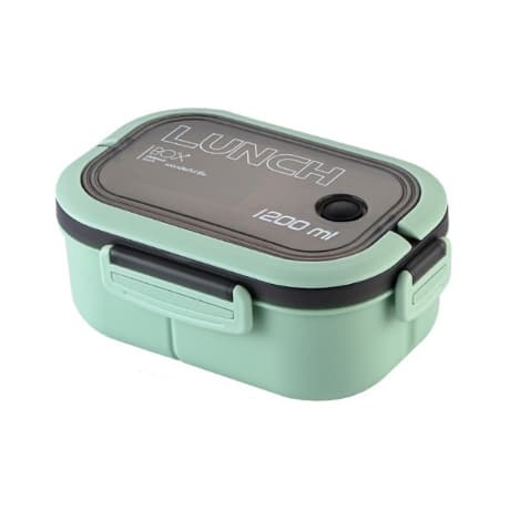 Livefy obedový box s príborom Lunch 1.2l, zelený 1